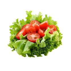 Healthy Meal Prep with Sliced Tomato and Cabbage