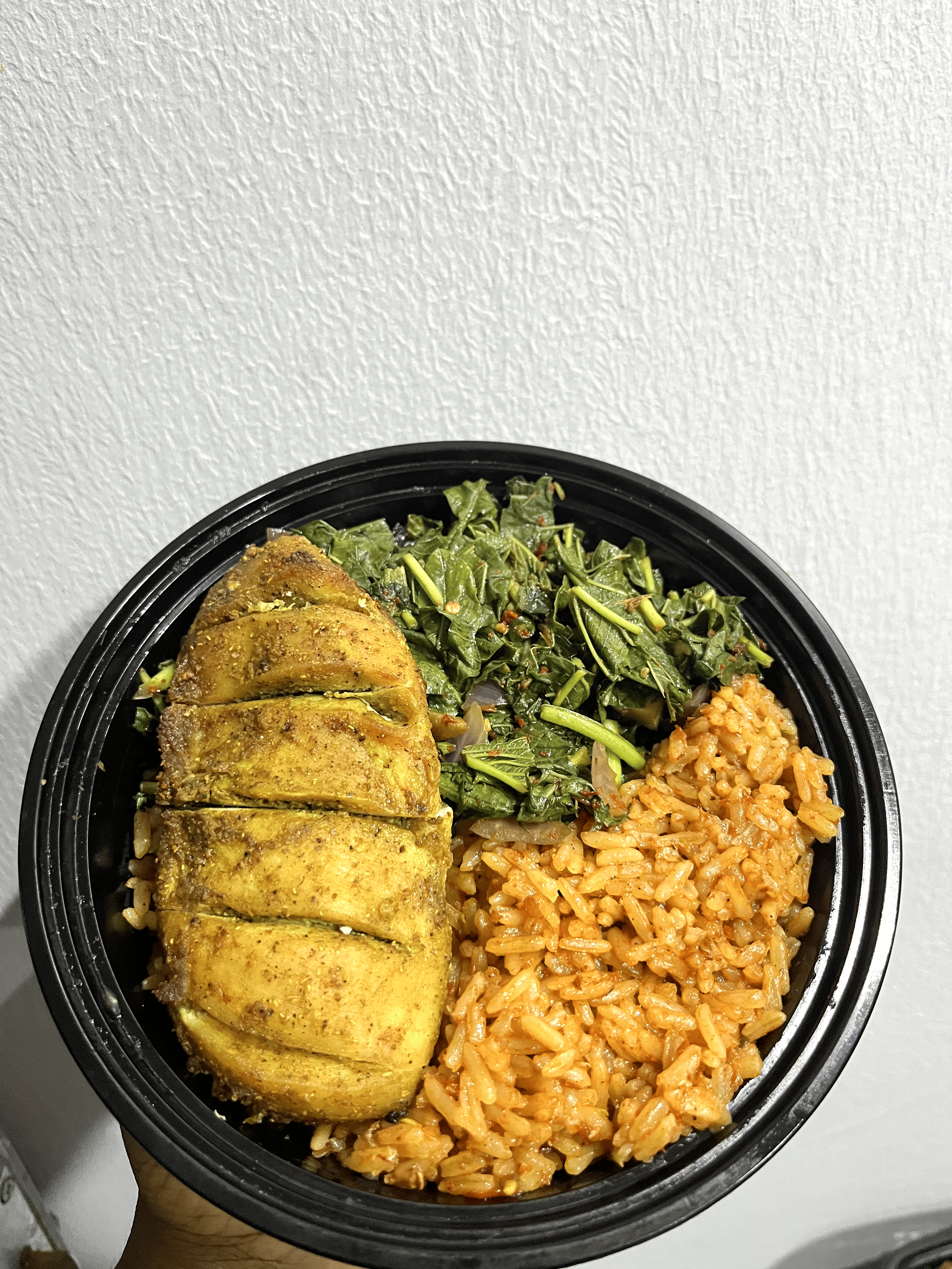 rice chicken and vegetables meal image
